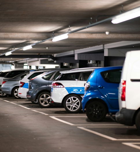cars parked in parking lot